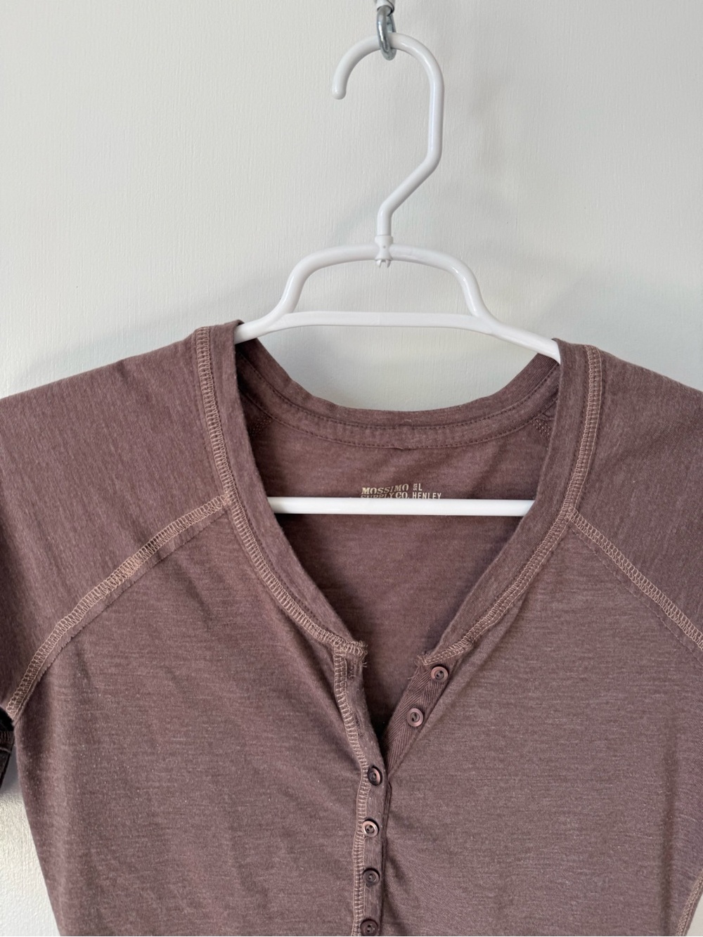 Vintage Y2K Bella Swan Elena Gilbert 1/4 Sleeve Henley Top - Picture 4 of 8
